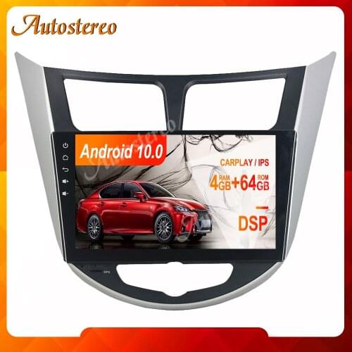 Android 9.0 64GB Car GPS Navigation Car DVD Player For Hyundai Accent Verna Full Touch Stereo Head Unit Video Multimedia Player