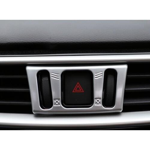 Car Styling ABS Chrome Instrument Desk Outlet Air-Conditioning Outlet Trim Accessories For Nissan Qashqai J11 2014 2015 2016