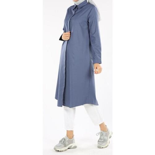 Hidden Button Long Tunic
