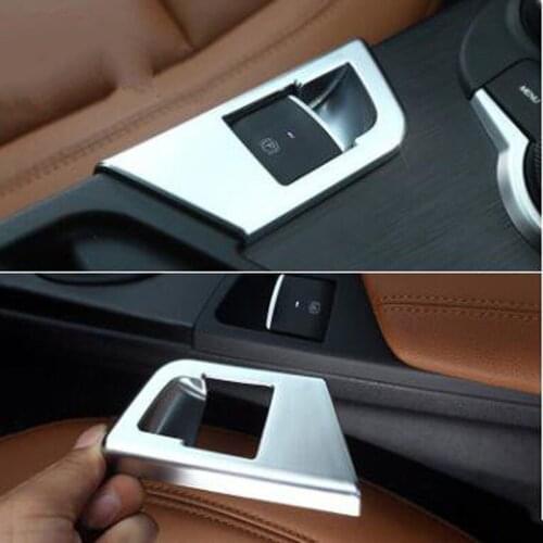 For Alfa Romeo Giulia 2017-2018 1PC ABS Chrome Car Matte Silver Interior Electronic Handbrake Cover Trim Car Styling Accessory