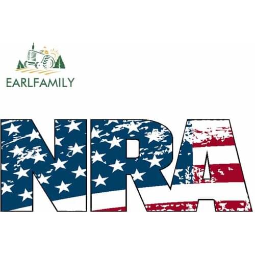 EARLFAMILY 13cm x 13cm for Nra National Rifle Association Sign Fine Decal Funny Car Stickers RV VAN DIY Fine Decal Accessories
