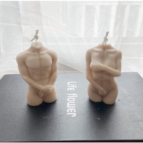 Art Fragrance Men and Women Body Silicone Handmade Candle Mold DIY Aromatherapy Plaster Supplies Mould Home Decoration Tools