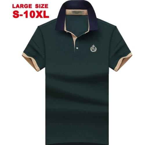 Lapel Short Sleeve T-shirt Mens Summer New Simple Large Loose Half Sleeve Solid Color T-shirt with Pearl Ground CotFFF