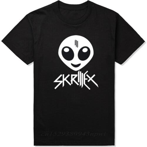 Skrillex T Shirts Men Rock Band Hip Hop Printed T Shirt Men Top Quality Cotton Mens Short Sleeve Funny DJ T-shirt Tops