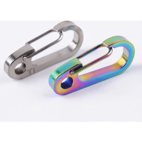 Titanium Alloy Carabiner Ring Keychain Clip Buckle Traveling Backpacking Fine Workmanship Strong Hardness climbing accessories