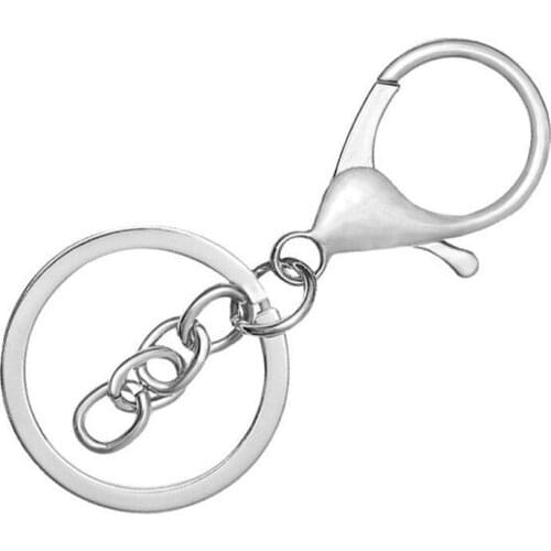 Key Ring With Chain Ring Flat Ring Hanging Waist Hanging Buckle Shrimp Buckle Keychains