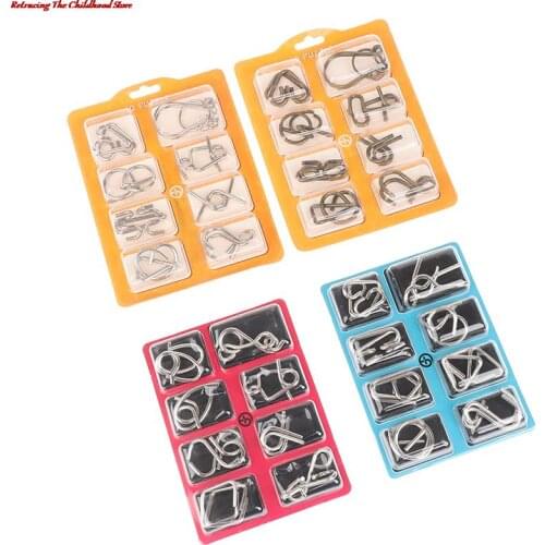 Materials Metal 3D Montessori Puzzle Wire IQ Mind Brain Teaser Puzzles Children