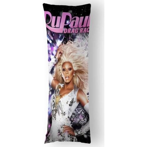 Custom Rupaul Pillowcase Printed Satin Fabric Pillow Cover Rectangular Zipper Kawaii Body Cover Dropshipping