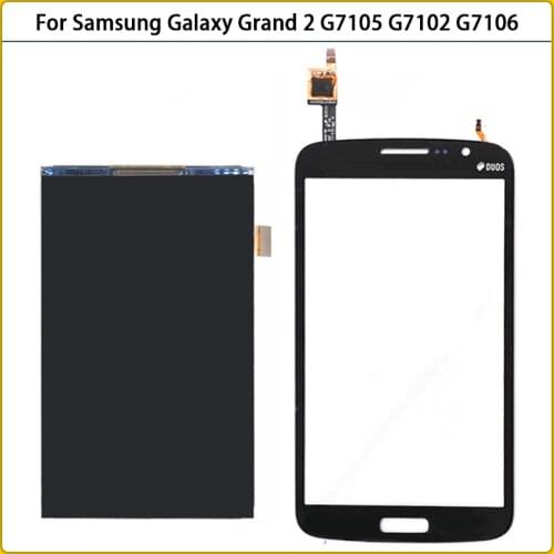 New High Quality G7106 LCD TouchScreen For Samsung Galaxy Grand 2 G7102 G7105 LCD Display Touch Panel Digitizer Sensor Glass