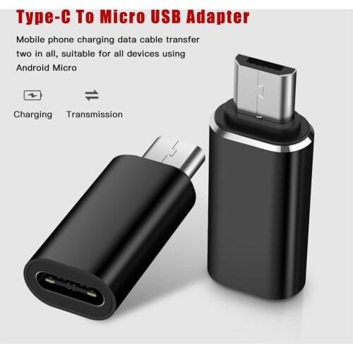 Type-C Adapter USB C to Micro USB Cable Alloy Micro USB Male to Type C Female Adapter Converter Connector for Phone Tablet