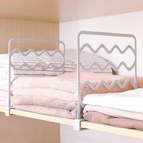 Closet Shelf Home Bathroom Closet Shelf Clothes Divider Rack Space Saving Wardrobe Organizer Closet Shelf Storage Organization