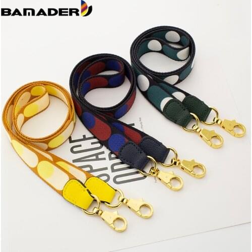 Bag Strap BAMADER Canvas Webbing Bag Strap Width 2.4cm DIY Fashion Wide Shoulder Belt Luxury Dot Decoration Woman Shoulder Strap