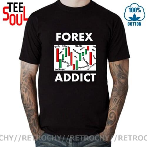 Retrochy Forex Stock Trader Market Analyst T Shirt Funny Forex Addict T-shirt Forex Addiction Trading Candlestick Physique Shirt