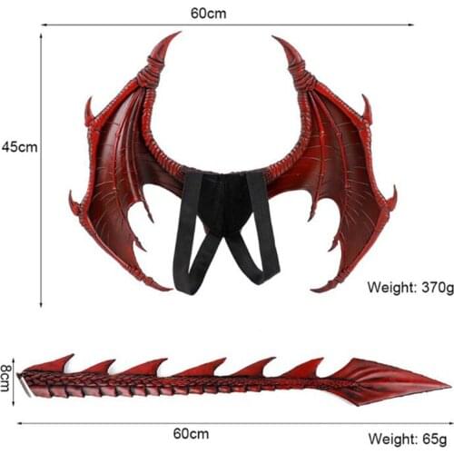 Roleparty Unisex 3D Child Dragon Wings Suit PU foaming Christmas Halloween Cosplay Costume Props Decorative Accessories