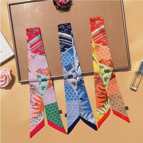 Brand Bag Scarf Fashion Print Scarf Female Luxury Headband Handbag Scarves Multifunctional Bandana Long Shawl G12