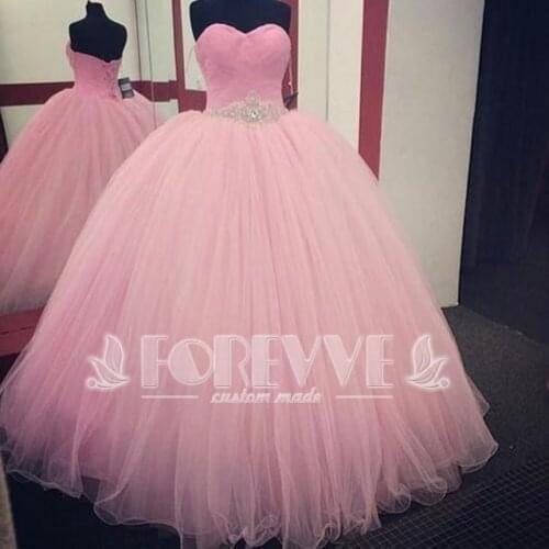 Chic Pink Quinceanera Dress 15 Years Quinceanera Dresses Ball Gowns Vestidos De 15 Anos Sweet 16 Dresses Cheap Quinceanera Gowns