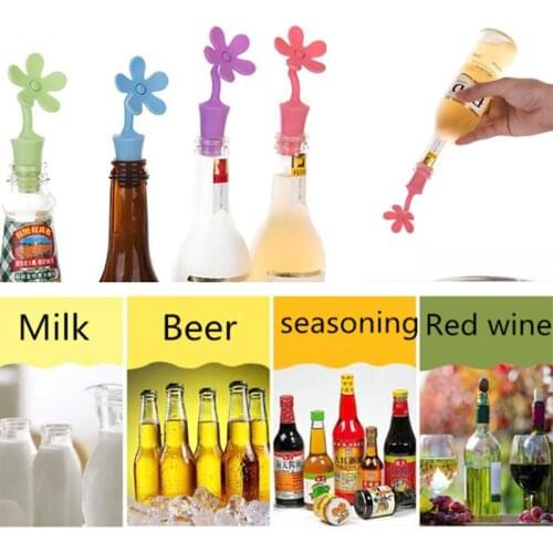 Silicone Cork Stopper Bottle Cap Beverage Bottle CaP Sealers Anti-lost Home Kitchen Gadget Bar Tools Plug Cover Wine Accessories