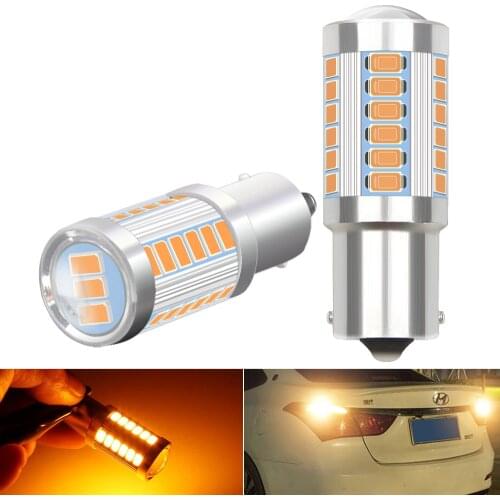 T20 LED orange W21/5W 7443 PY21W P21W led BAY15D BA15S Led Car LED Bulb P21/5W Turn Signal Light 1156 3157 P27W Reverse lights