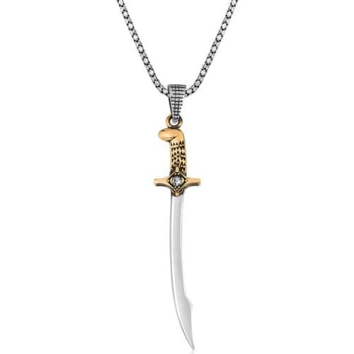 Tevuli 925 Sterling Silver Sword Male Necklace