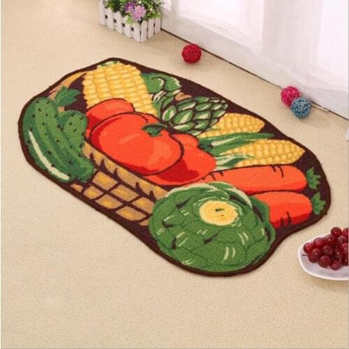 Shaped Fruit Polyester carpet mattress Waterproof Anti - Skid Bright Polyester carpet mats
