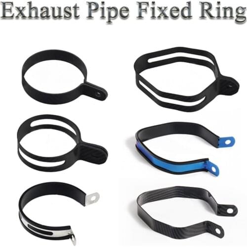 Motorcycle 60.5mm Exhaust Pipe Escape 51mm Muffler Stainless Steel Fixed Circle Carbon Holder Clamp Fixed Ring Support Bracket