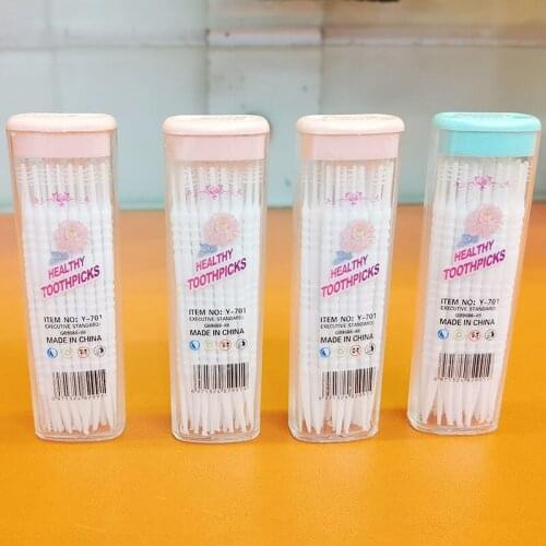 Toothpick creative lighter fine toothpick double head disposable bamboo toothpick upscale toothpicking hotel home portable