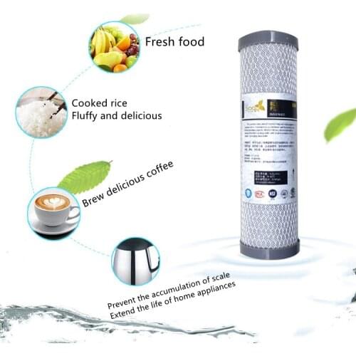10 inch Activated Carbon Water Filter Standard 10" Filter Cartridge for Reverse Osmosis System with CB RoHS certificate
