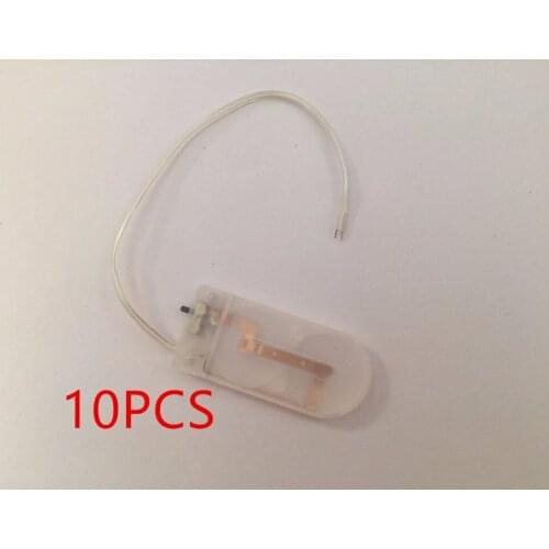 10PCS CR2032 Button Coin Cell transparent white Battery Holder Case With ON/OFF Switch