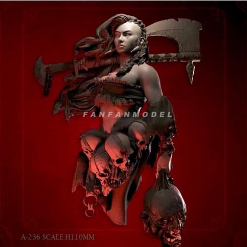 110MM Resin Bust of beauty Model Kits Self-assembled A-236
