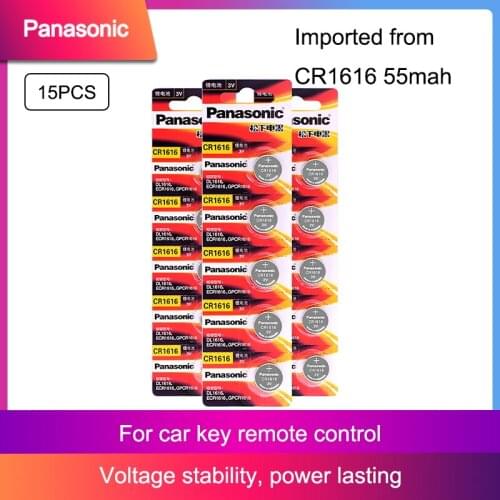 15PC For Panasonic Original CR1616 Button Cell Battery For Watch Car Remote Key cr 1616 ECR1616 GPCR1616 L28 3v Lithium Battery