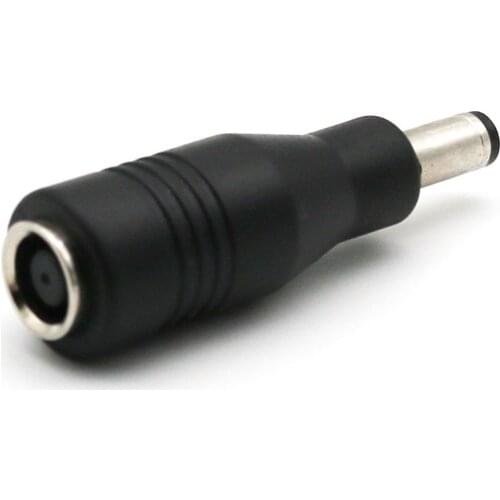 1x DC Power 5.5 x 2.5mm Male To 7.4 x5.0mm Female Charger Adapter Connector for HP DELL Straight Black