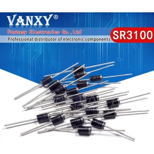 20PCS SR3100 SB3100 DO-41 Schottky Diode 3A 100V
