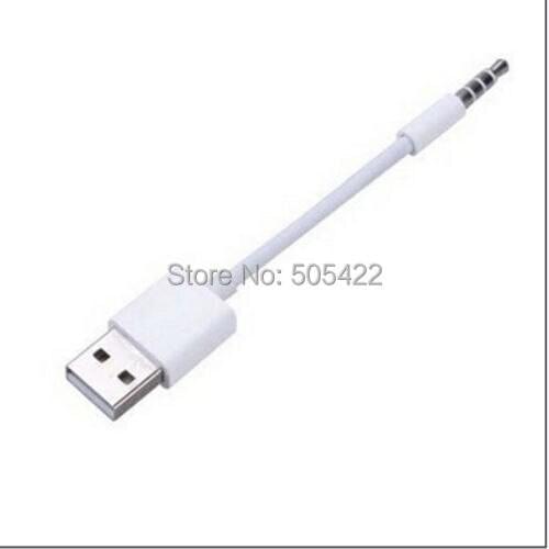 30pcs/lot 3.5mm Jack to USB 2.0 Data Sync Charger Transfer Audio Adapter Cable for mp3 mini speaker Bluetooth headphones