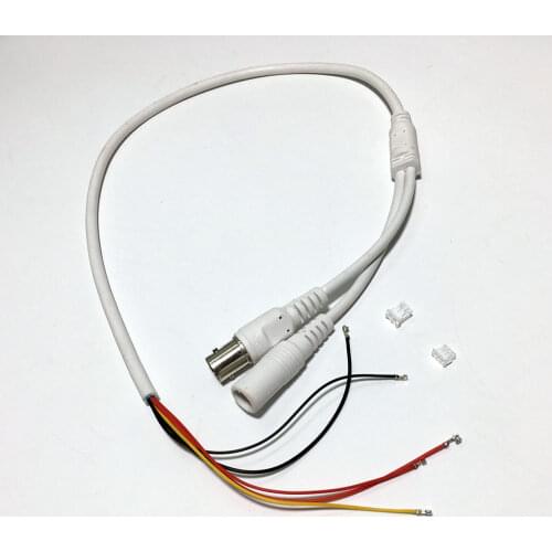 CCTV Camera 5-core Video Cable With DC Input + BNC output For CCTV Camera(3pin 1.5mm + 2pin 2.0mm)