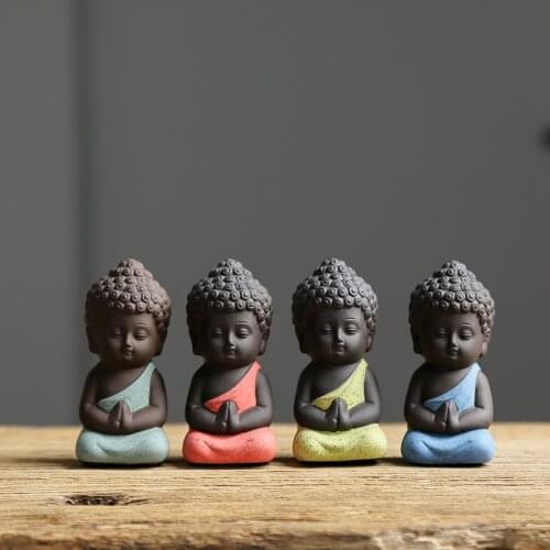 Free Shipping Religious Zen Creative Purple Sand Small As Tea Table Decoration Tea Table Small Ornaments Boutique Handmade