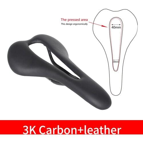 Without Logo Big Hollow Style 3K Matte/gloss Carbon Fiber Ultra Light Bicycle Seat Saddle Bag Road/mtb Bike Seat Bicycle Parts