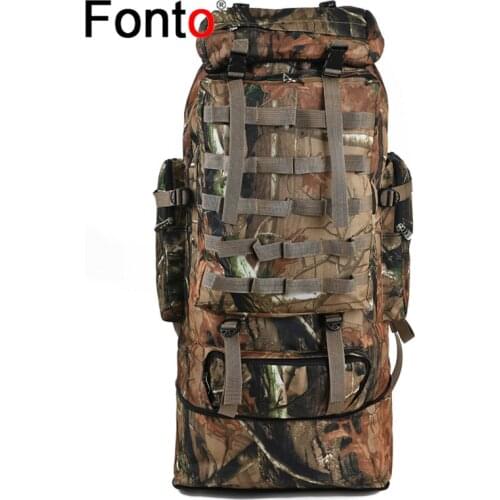Fengtu 100L Large Hiking Camping Backpacks Camouflage Softback Backpack Military Tactical Bag For Men Women Outdoor Climbing Tra