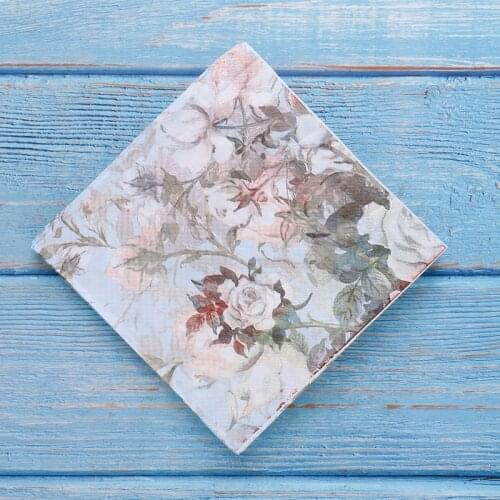 1Bag/20pcs Printed Feature Rose Paper Napkins For Event & Party DIY Craft Decoration Tableware Tissue Decoupage Servilleta