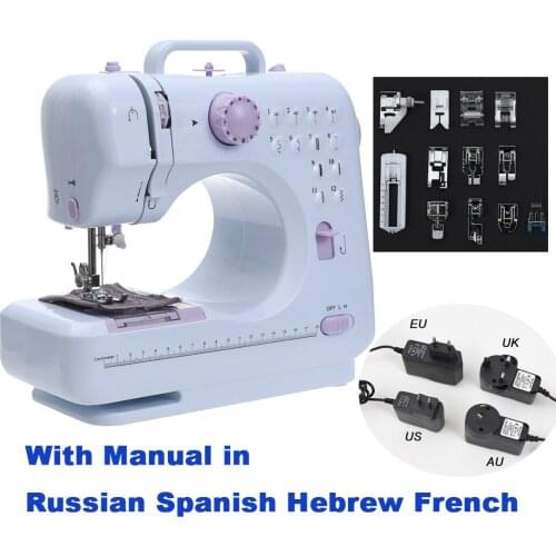 Household Sewing Machine Mini Overlock Hand Stitch Accessories Russian Spain Poland American Warehouse Manual Knitting Machine