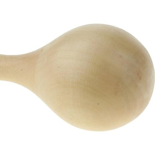 Kid Baby Maraca Rattle Shaker Wood Handle Percussion Musical Instrument Toy