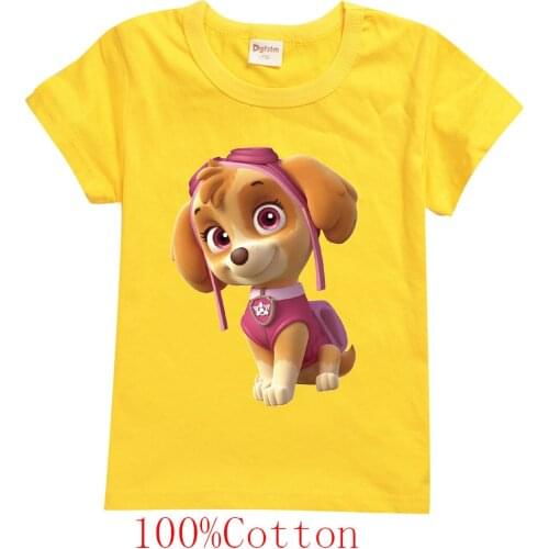 New PAW PATROL Printed Kids T-shirt Children Cartoon T Shirt Toddler Boys Girls Short Sleeves Anime Tshirt O-neck Tops