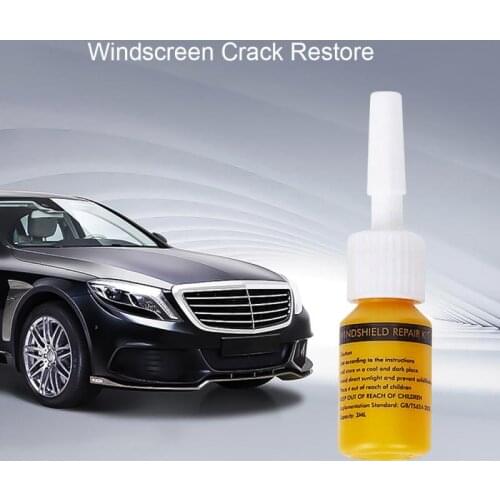Car Windshield Cracked Repair Tool Windscreen Glass Scratch Crack Restore DIY Glass Repair Kit Repair Resin+blade+Cure Strips