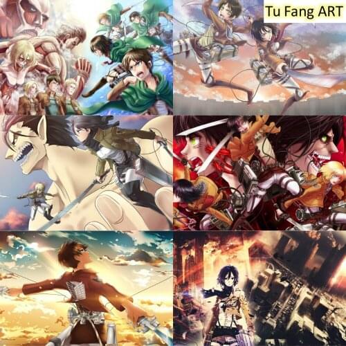 Canvas Painting Anime Attack on Titan Wall Art Posters and Prints Nordic Home Decor Pictures Living Baby Kids Room Decoration