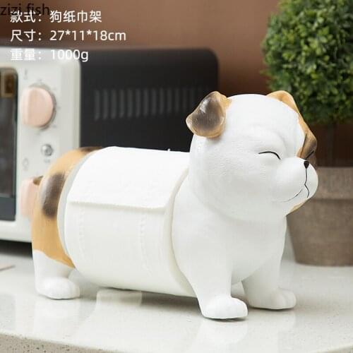Cute Cartoon Dog Paper Roll Paper Holder Coffee Table Decoration Abstract Cartoon Animal Kitchen Roll Paper Holder Home Decor