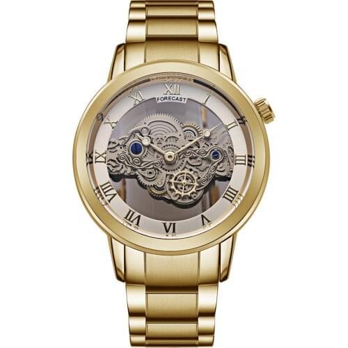 FORECAST Watch Men Top Brand Men Watches Full Steel Waterproof Casual Quartz Date Sport Military Wrist Watch Relogio Masculino