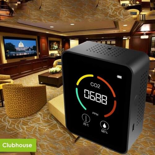 3-in-1 Desktop CO2 Monitor Temperature And Humidity Sensor Tester Indoor Air Quality Carbon Dioxide Detector Real-Time 2021