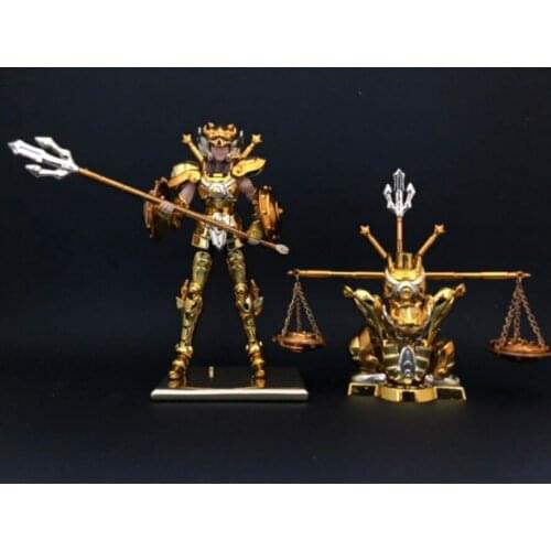 New mini cloth myth DDP 10cm EX gold saint Libra Dohko with Totem metal armor action figure toy