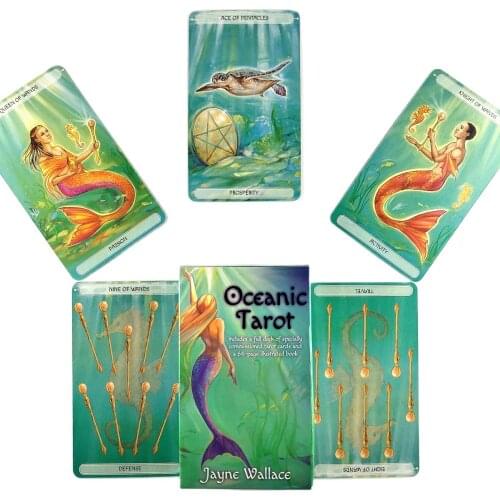 New High Quality Oceanic Tarot Cards Fortune Guidance Telling Divination Deck Board Game With PDF Guidebook For Friend Game