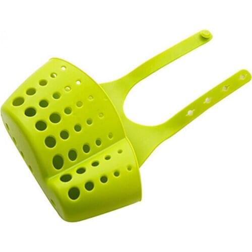 Portable Durable Sink Sponge Holder 2 Bags Holes Tap Hanging Strainer Organizer Storage Rack Kitchen Supplies Products