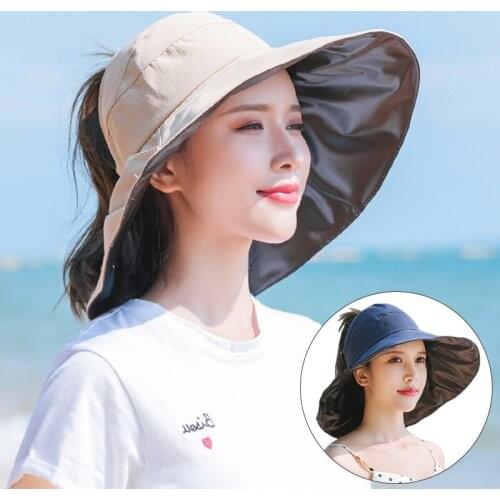 2021 New Fashion Summer Big Brim Sun Hat For Female Seaside Sun Protection UV Cap Japanese Wild Fisherman Hat Korean Version